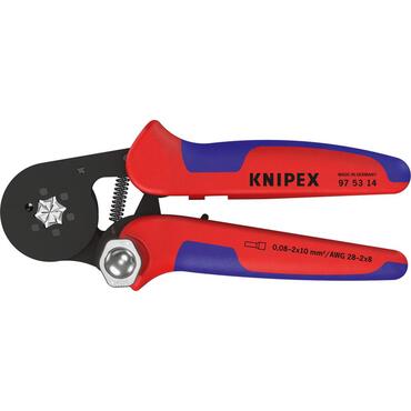 Crimping pliers for end sleeves with hexagonal compression type 97 53 14